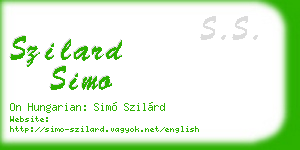 szilard simo business card